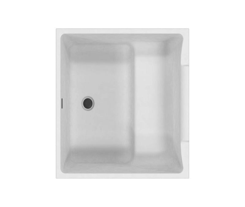 Heatgene 39" Square Acrylic Freestanding Contemporary Soaking Tub UPC Certified Drain & Overflow Included - HG640