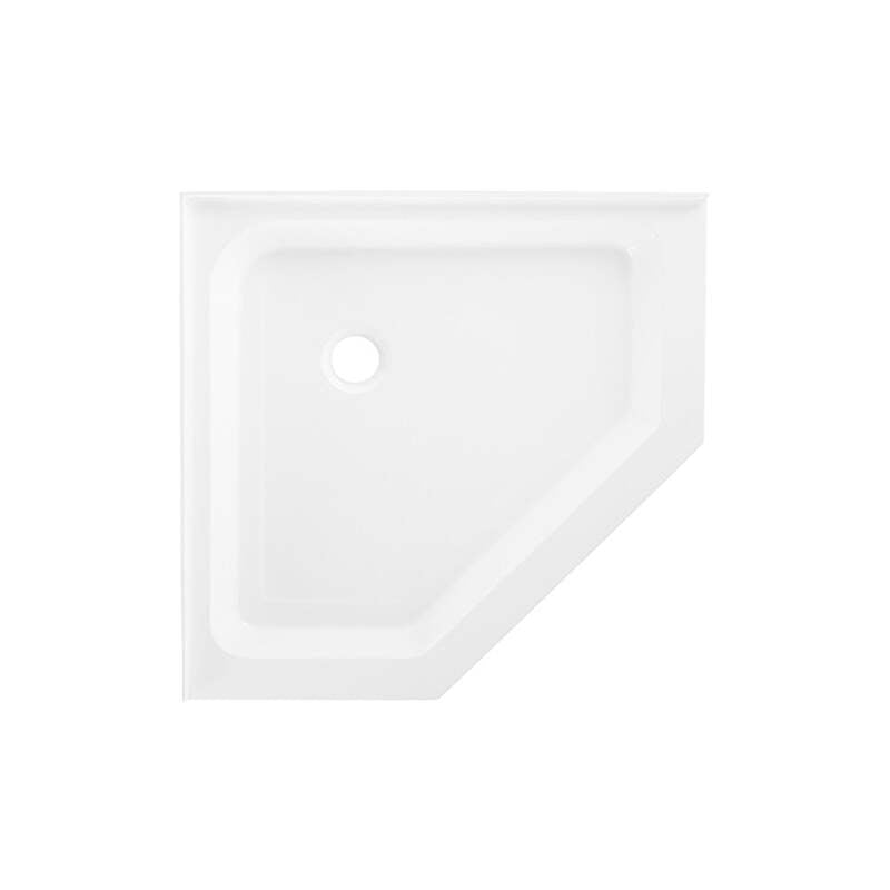 Swiss Madison Voltaire 42 x 42 Acrylic White, Single-Threshold, Center Drain, Neo-angle Shower Base