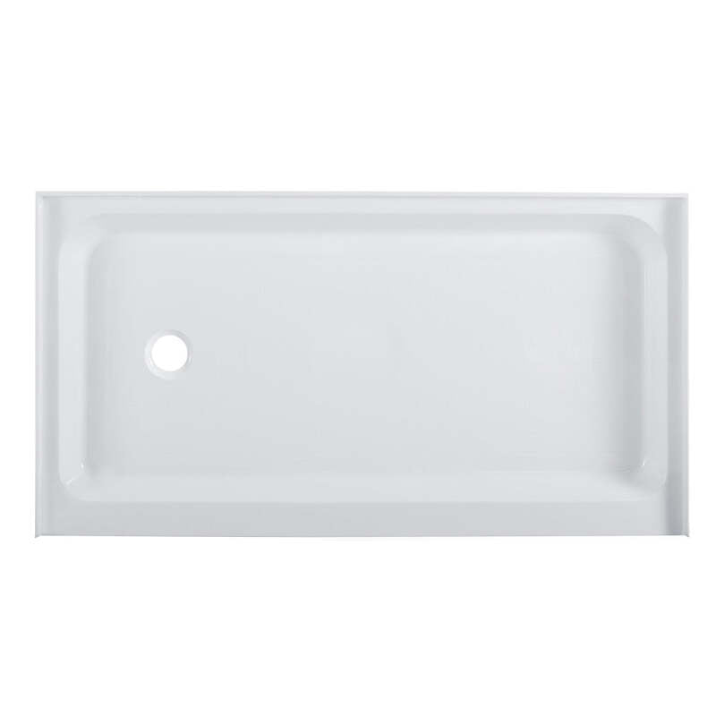 Swiss Madison Voltaire 60 x 34 Acrylic White, Single-Threshold, Left Side Drain, Shower Base