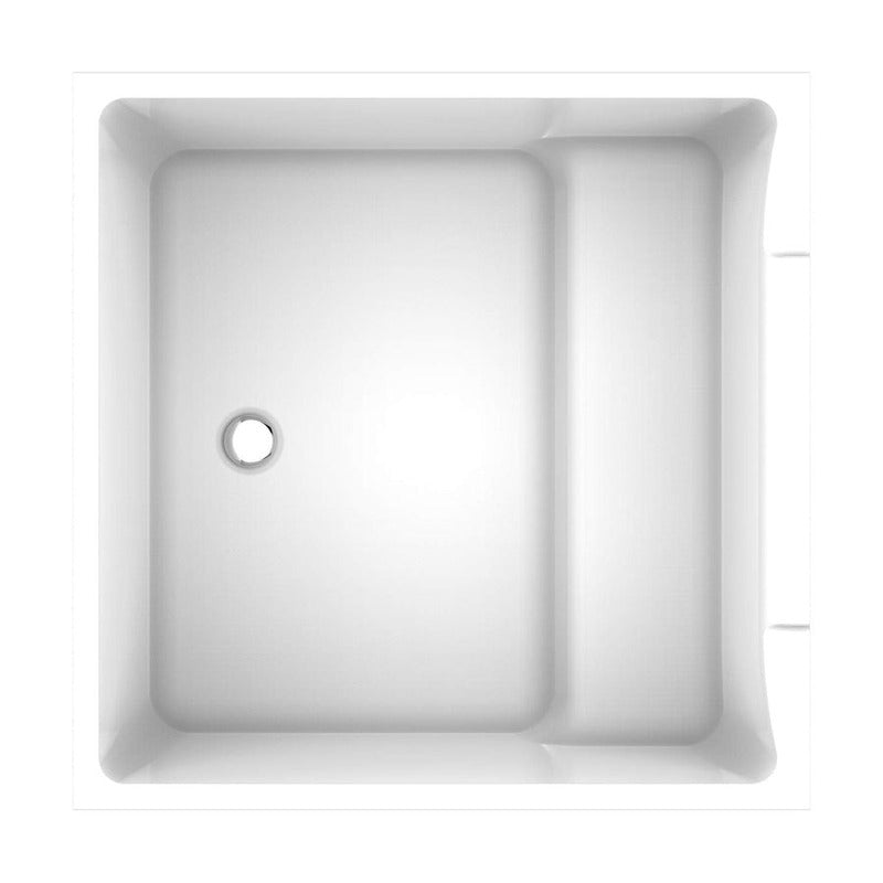 Heatgene 39" Square Acrylic Freestanding Contemporary Soaking Tub UPC Certified Drain & Overflow Included - HG640