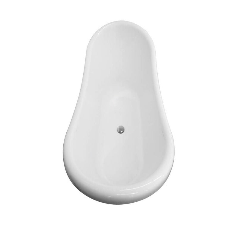 59" Black Clawfoot Acrylic Soaking Bathtub (Chrome / Brushed Nickel / White / Gold /Black Feet)