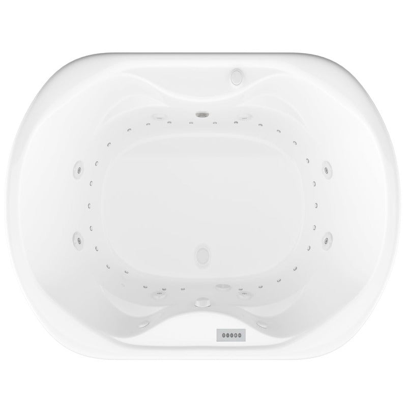 Atlantis Whirlpools Indulgence 41.25" x 71.125" Dual Jetted Air and Whirlpool Bathtub