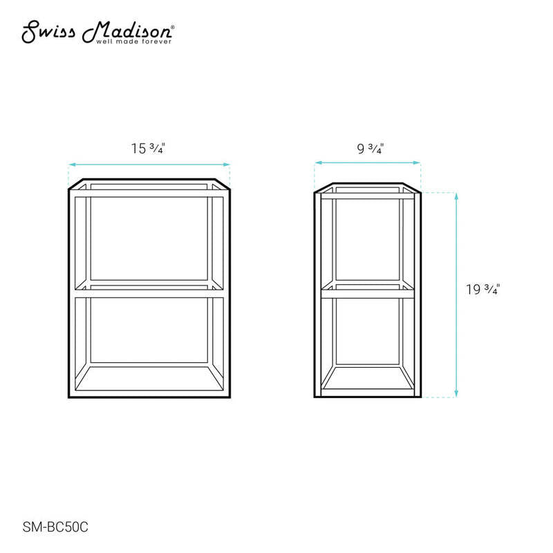 Swiss Madison Pierre 16"x20"x10" Wall-Mounted Linen Cabinet in Chrome