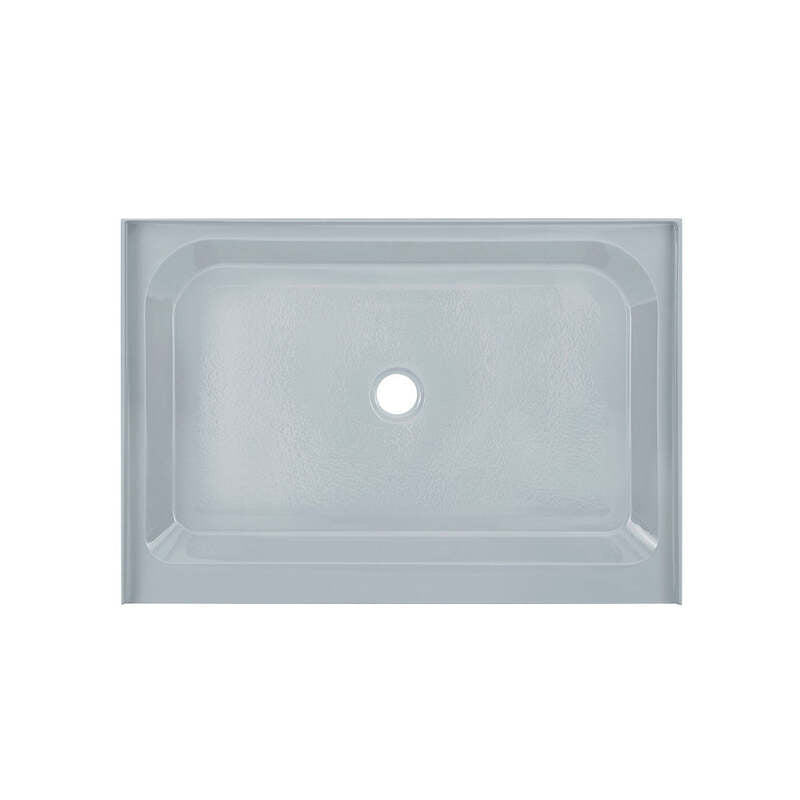 Swiss Madison Voltaire 48 x 36 Single-Threshold, Center Drain, Shower Base in Grey