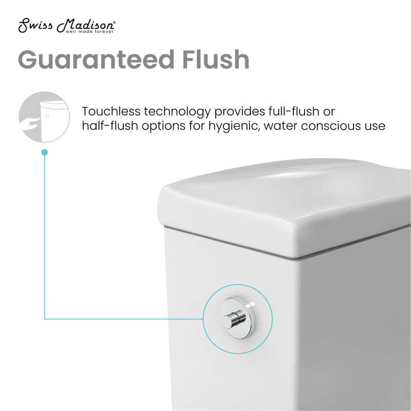 Swiss Madison Hugo One-Piece Elongated Toilet Dual-Flush 1.1/1.6 gpf, Touchless