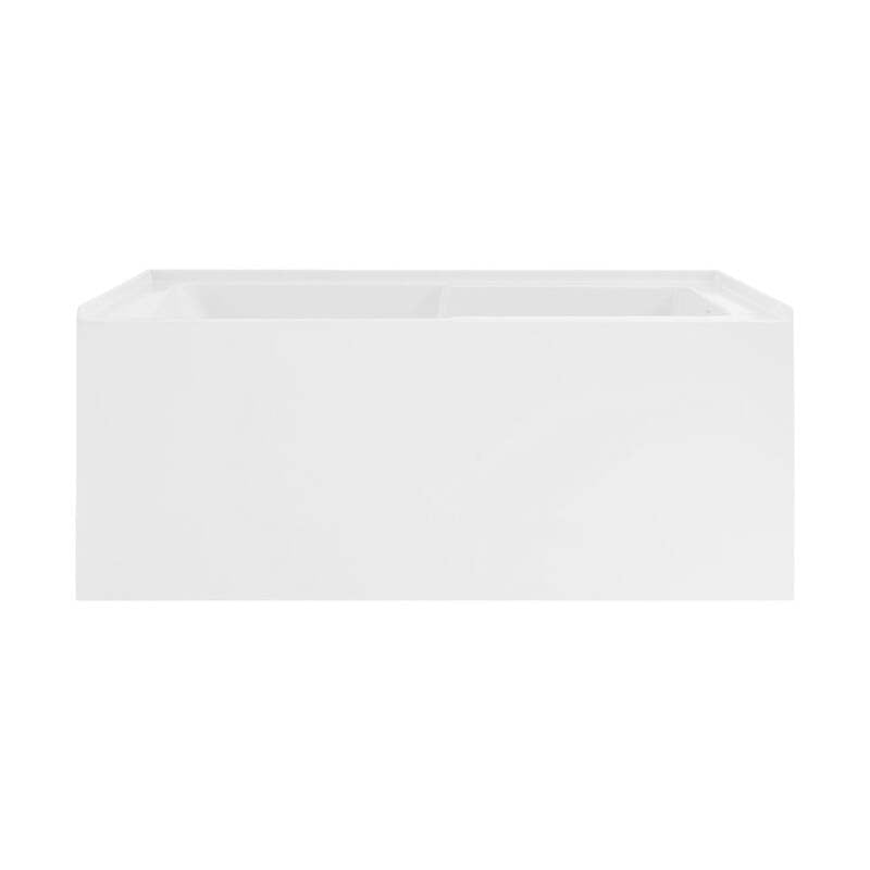 Swiss Madison Voltaire 48 x 30" Right-Hand Drain Alcove Integrated Armrest Bathtub with Apron