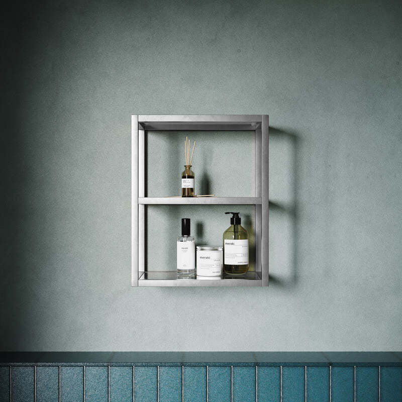 Swiss Madison Pierre 16"x20"x10" Wall-Mounted Linen Cabinet in Chrome