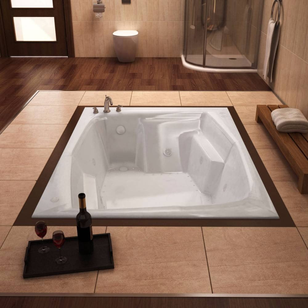 Atlantis Whirlpools Caresse 54 x 72 Rectangular Air & Whirlpool Jetted Bathtub - 5472CDR