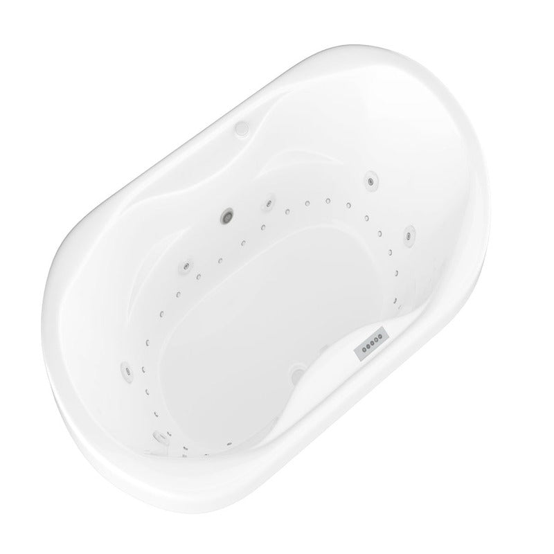 Atlantis Whirlpools Indulgence 41.25" x 71.125" Dual Jetted Air and Whirlpool Bathtub