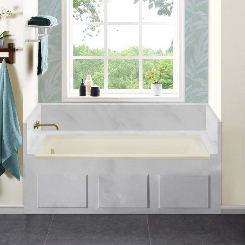 Swiss Madison Voltaire 60" X 30" Left-Hand Drain Alcove Bathtub in Bisque