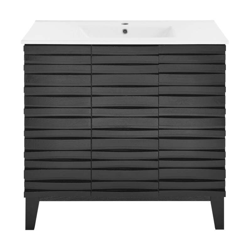 Swiss Madison Cascade 36" Bathroom Vanity in Black