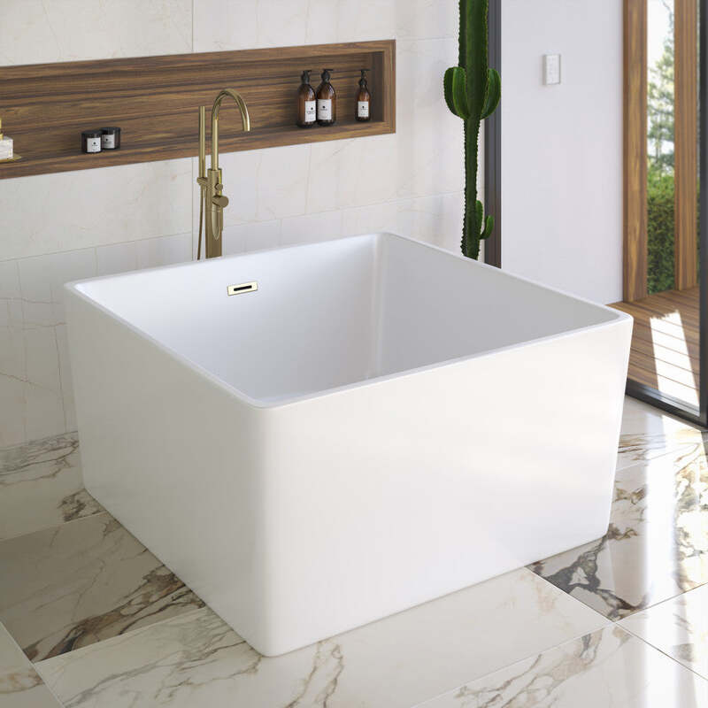 Swiss Madison Voltaire 47" Square Freestanding Bathtub