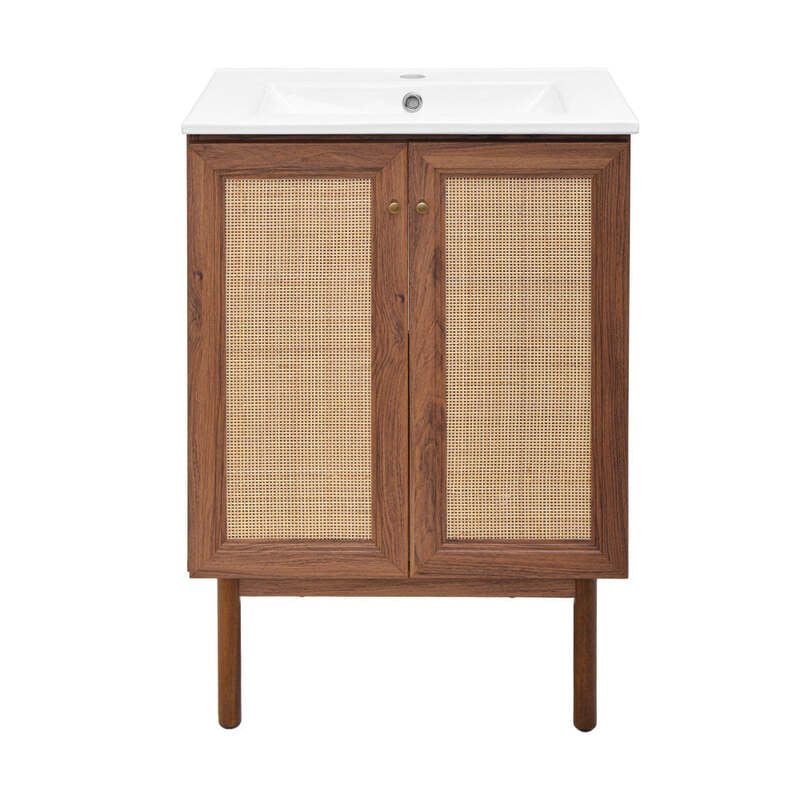 Swiss Madison Classé 24" Bathroom Vanity in Dark Walnut