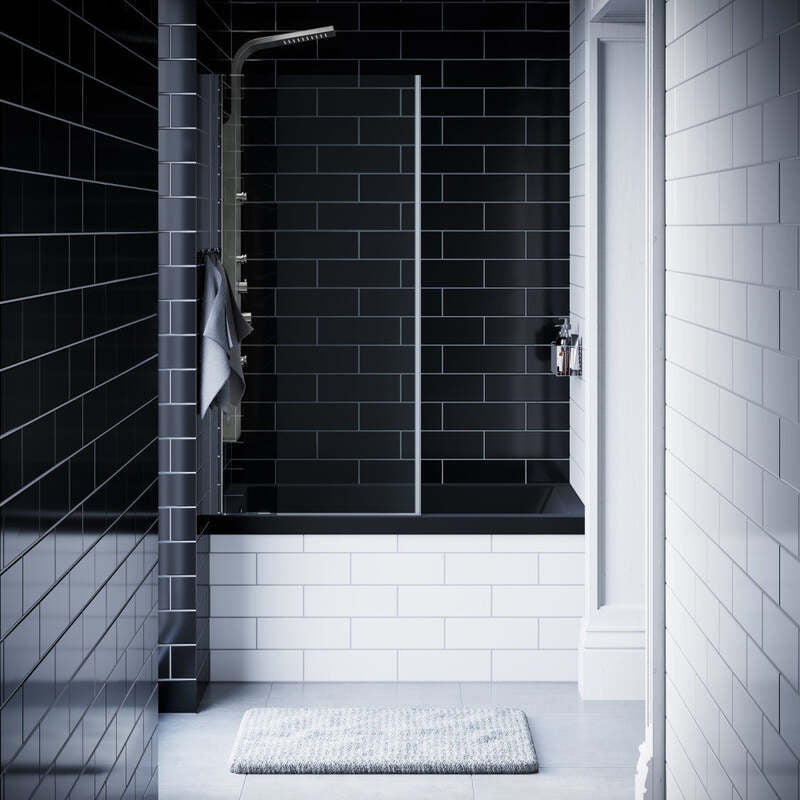 Swiss Madison Voltaire 48" X 32" Left-Hand Drain Alcove Bathtub in Matte Black