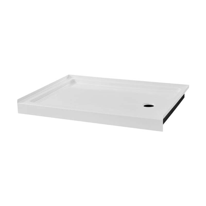 Swiss Madison Carré 48" x 36" Acrylic White, Single-Threshold, Right Drain, Shower Base