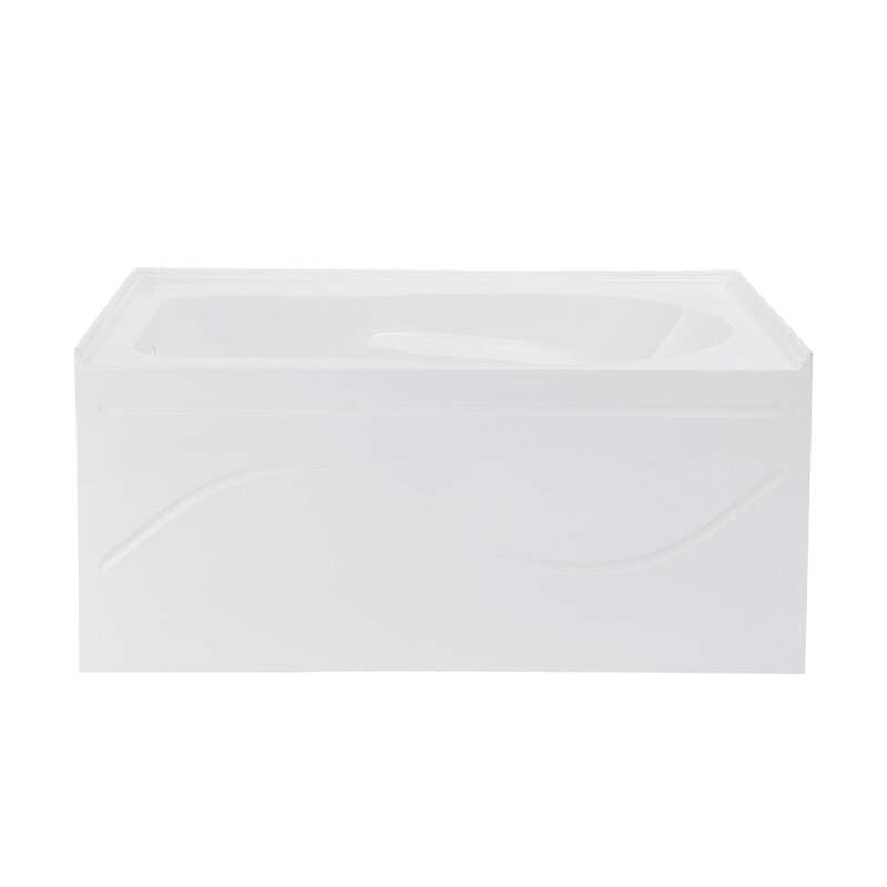 Swiss Madison Ivy 54'' x 30" Bathtub with Apron Left Hand Drain in White