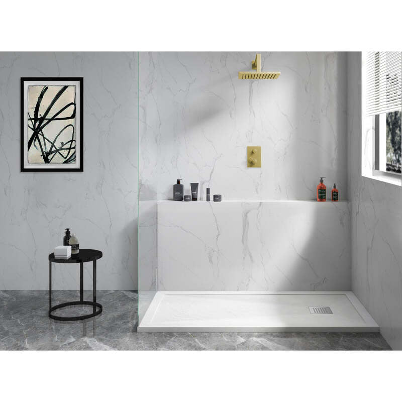 Swiss Madison Terre B Series 60" x 32" Reversible Drain Shower Base