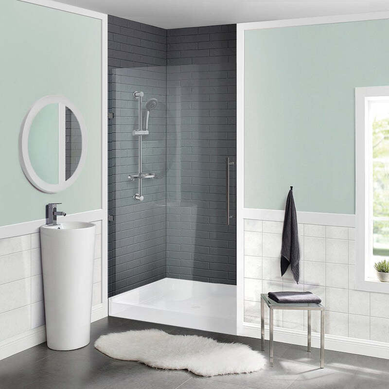 Swiss Madison Voltaire 36 x 36 Acrylic White, Single-Threshold, Center Drain, Shower Base