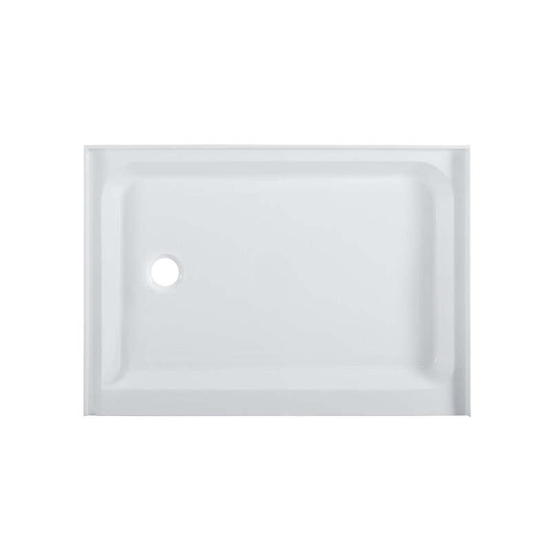 Swiss Madison Voltaire 48" x 36" Acrylic White, Single-Threshold, Left Drain, Shower Base