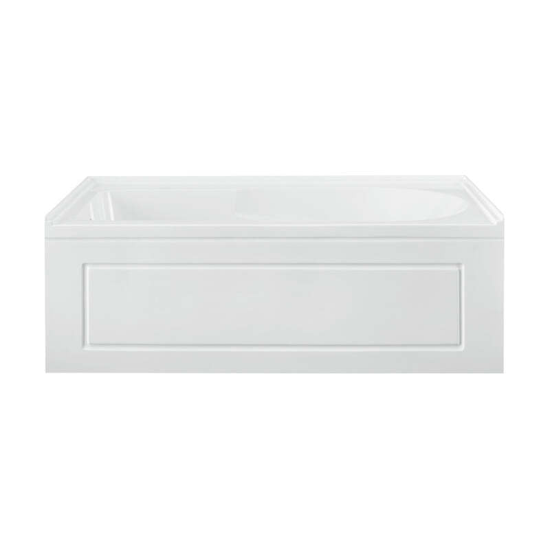 Swiss Madison Concorde 60 in. x 32 in. Acrylic Glossy White, Alcove, Integral, Left-Hand Drain, Apron Bathtub