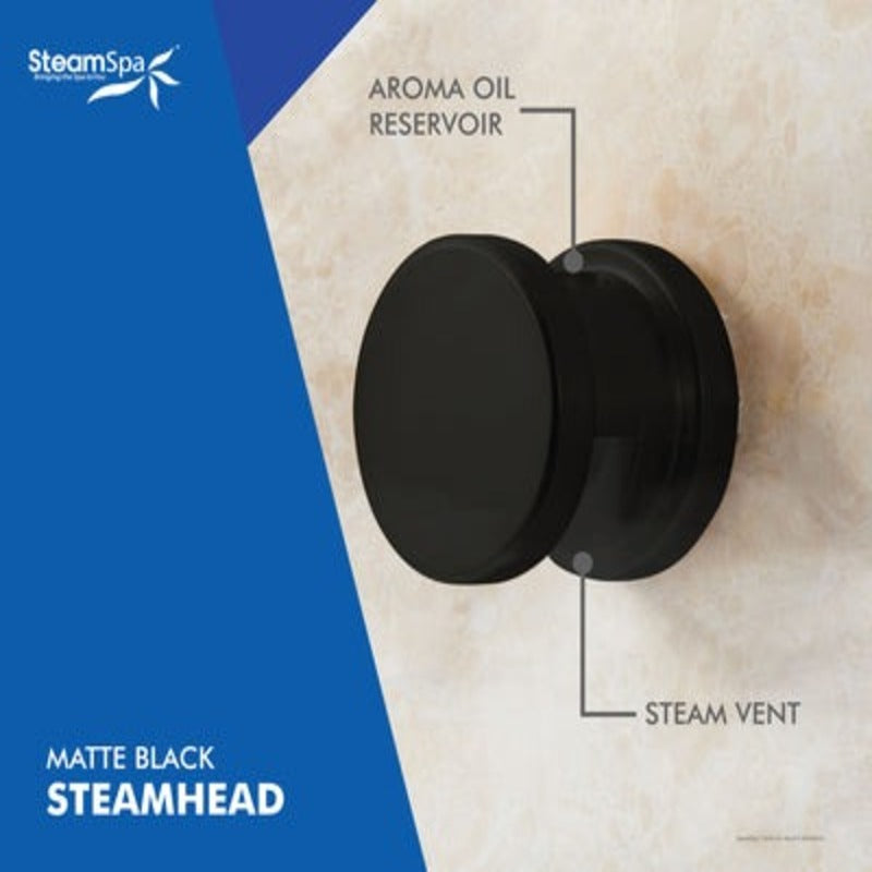 Black Series Wifi and Bluetooth 10.5kW QuickStart Steam Bath Generator Package in Matte Black
