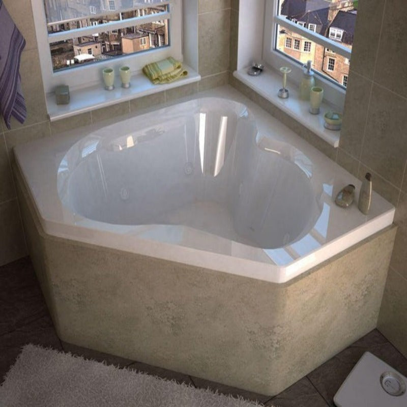 ANZZI 6060CDL ATLANTIS WHIRLPOOLS CASCADE 60 X 60 CORNER AIR & WHIRLPOOL JETTED BATHTUB