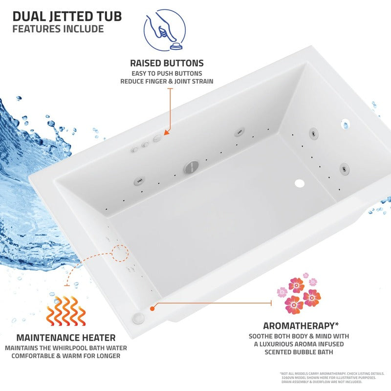 Atlantis Whirlpools Venetian 31.75" x 71.875" Air and Whirlpool Bathtub