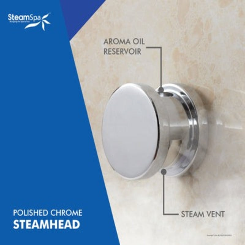 Black Series Wifi and Bluetooth 10.5kW QuickStart Steam Bath Generator Package in Polished Chrome