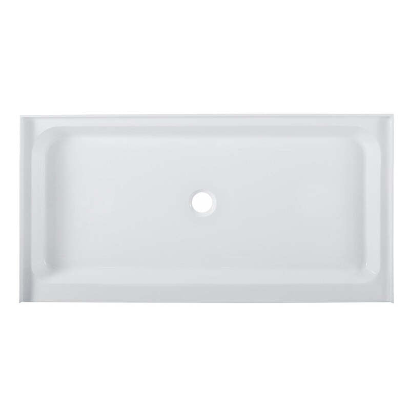Swiss Madison Voltaire 60 x 30 Acrylic White, Single-Threshold, Center Drain, Shower Base