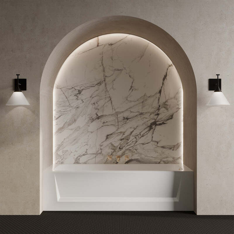 Swiss Madison Virage 60" x 30" Right-Hand Drain Alcove Bathtub with Apron