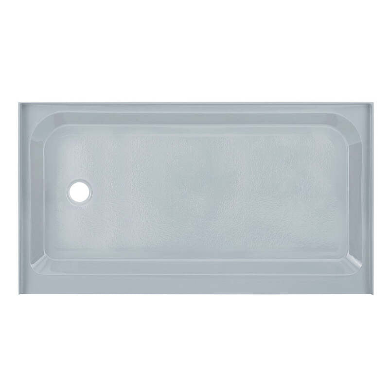 Swiss Madison Voltaire 60 x 36 Single-Threshold, Left-Hand Drain, Shower Base in Grey