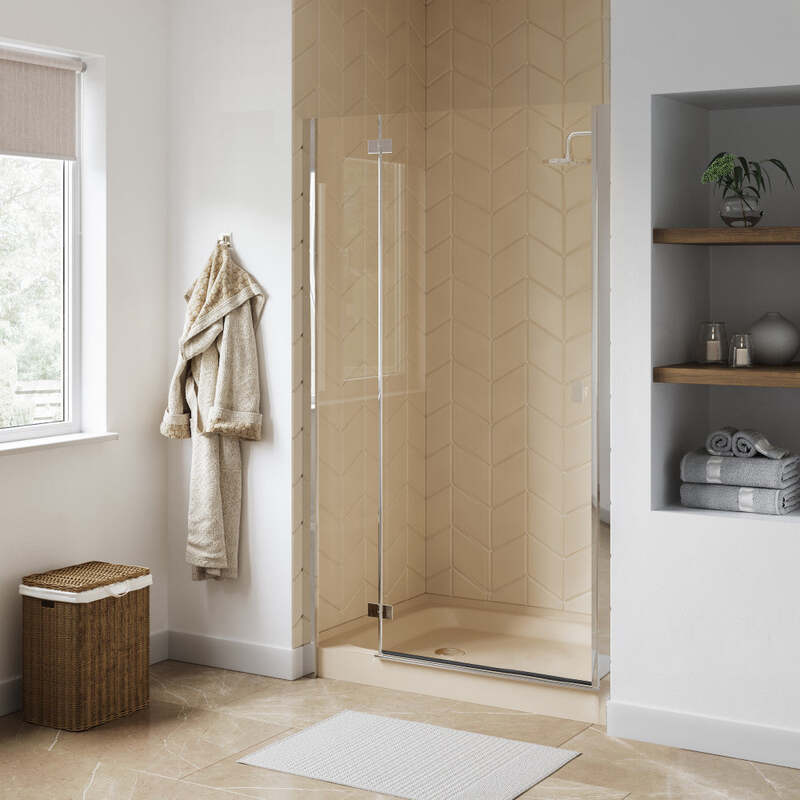 Swiss Madison Voltaire 48 x 36 Single-Threshold, Left-Hand Drain, Shower Base in Biscuit