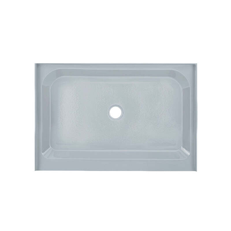 Swiss Madison Voltaire 48 x 32 Single-Threshold, Center Drain, Shower Base in Grey