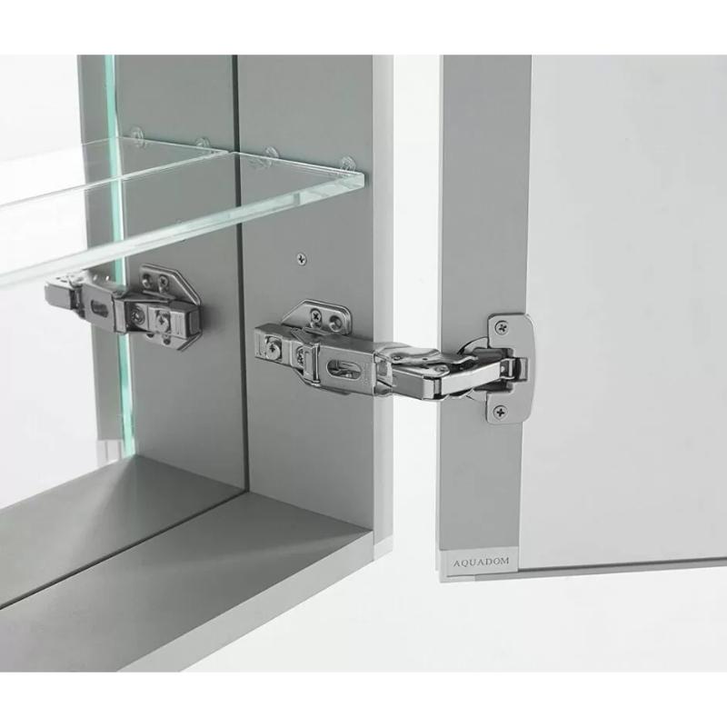 AQUADOM Royale LED Light Medicine Cabinet, Left-Handed, Recessed or Surface 24" x 5" x 30"