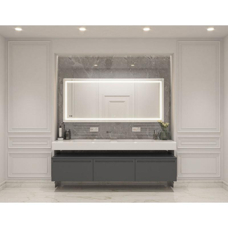 AQUADOM Daytona LED Bathroom Vanity, Anti-Fog, Dimmable, Moisture Resistant 96" x 36"