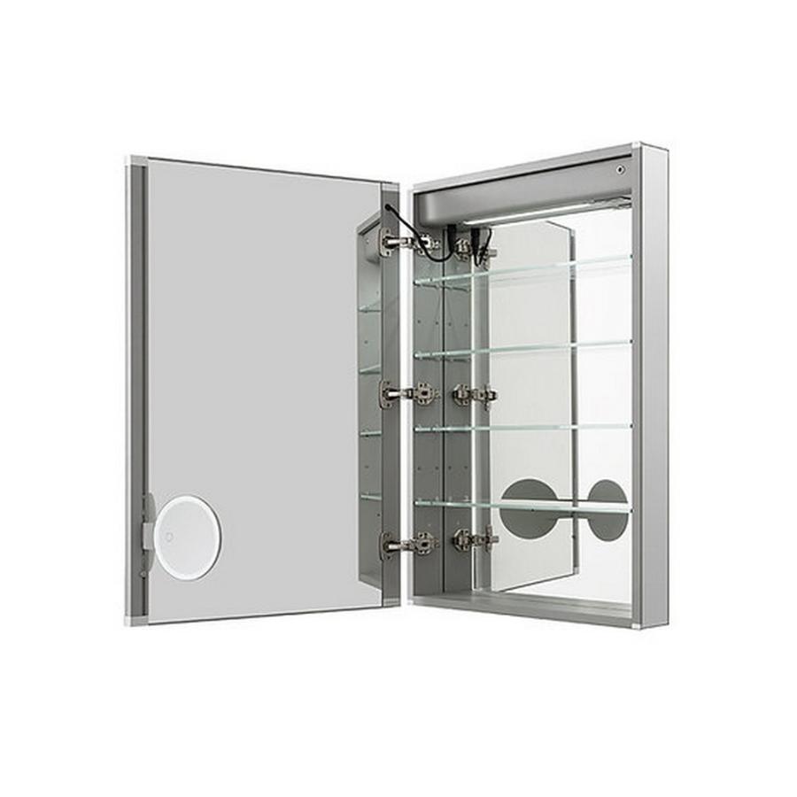 AQUADOM  Edge Royale LED Lighted Medicine Cabinet, Antifog, Dimmable, Right-Handed, Recessed or Surface 24" x 5" x 32"