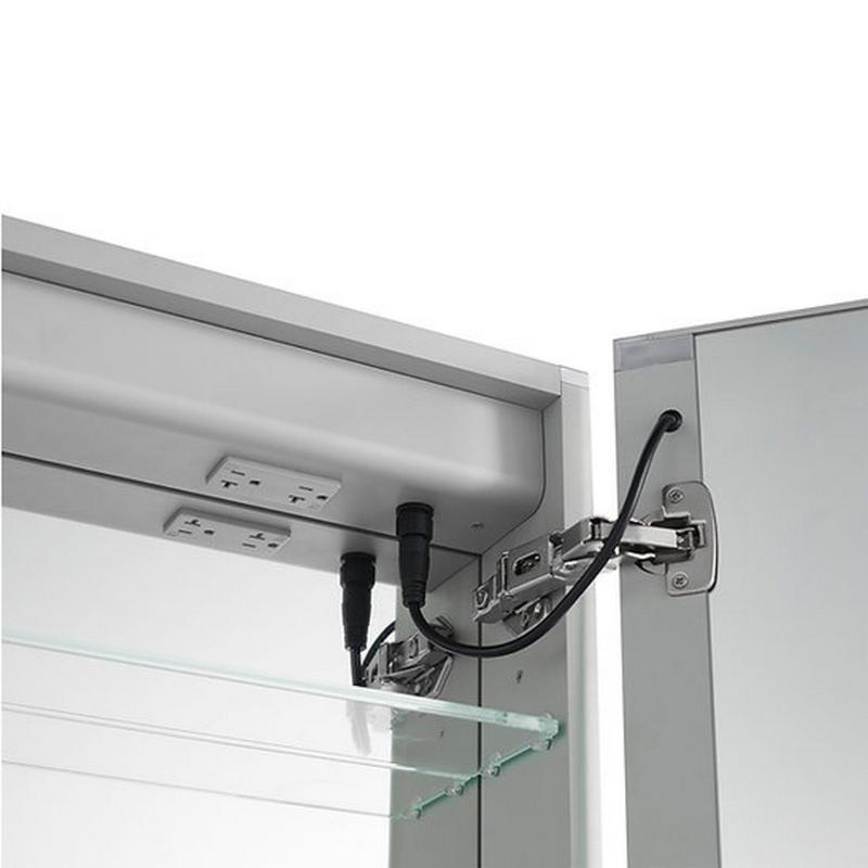 AQUADOM  Edge Royale LED Lighted Medicine Cabinet, Antifog, Dimmable, Recessed or Surface 36" x 5" x 32"