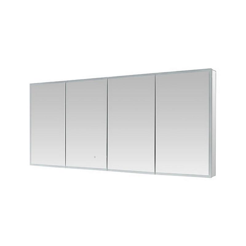 AQUADOM  Edge Royale LED Lighted Medicine Cabinet, Antifog, Dimmable, Recessed or Surface 72" x 5" x 32"