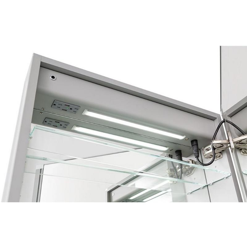 AQUADOM  Edge Royale LED Lighted Medicine Cabinet, Antifog, Dimmable, Recessed or Surface 72" x 5" x 32"