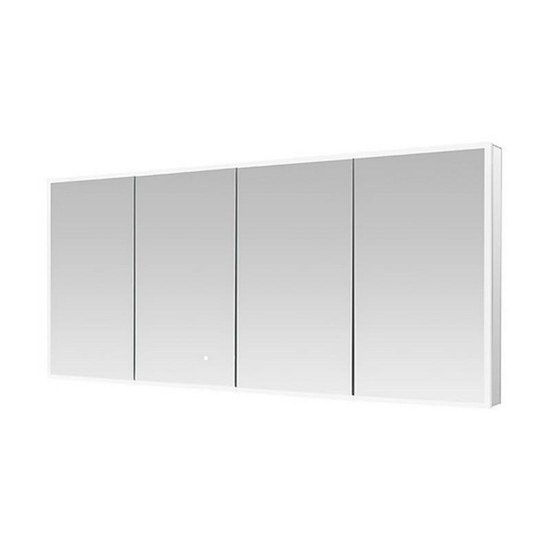 AQUADOM  Edge Royale LED Lighted Medicine Cabinet, Antifog, Dimmable, Recessed or Surface 72" x 5" x 32"
