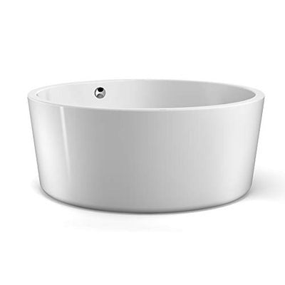 Heatgene 59' Acrylic Freestanding Bathtub Contemporary Soaking Tub Easy to Install UPC Certified Drain & Overflow Assembly Included HG3000
