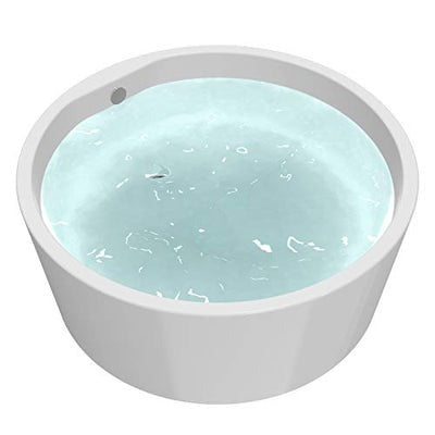 Heatgene 59' Acrylic Freestanding Bathtub Contemporary Soaking Tub Easy to Install UPC Certified Drain & Overflow Assembly Included HG3000