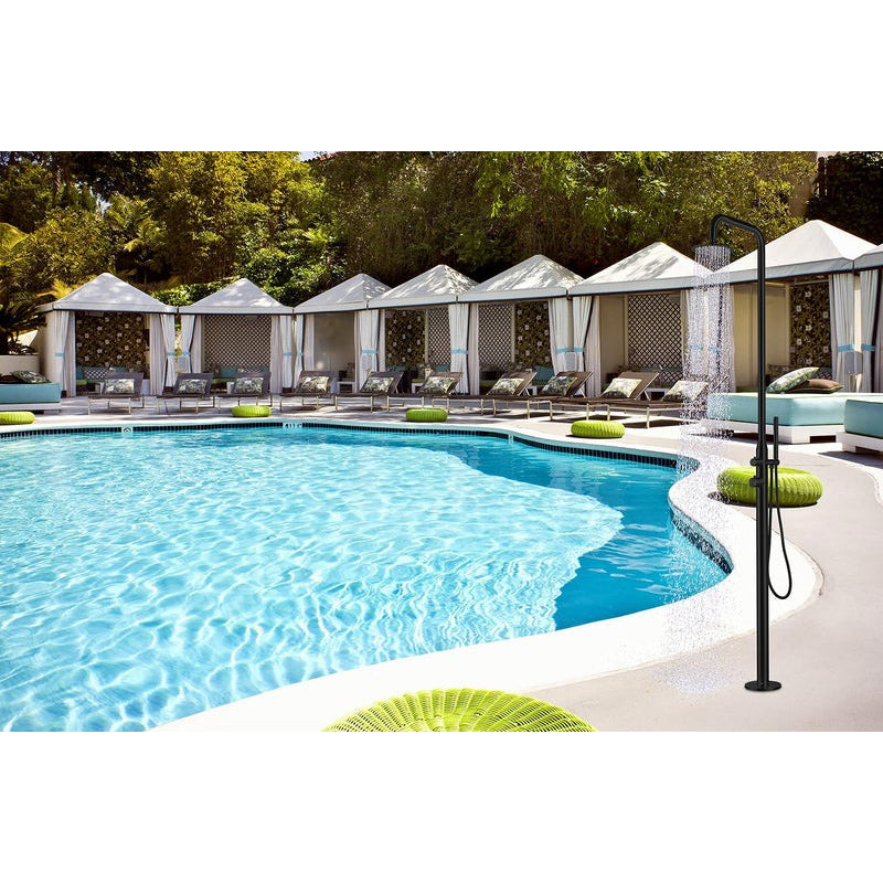 Heatgene Stainless Steel Freestanding Outdoor Shower for Poolside/Patio Drench/Indoor Shower HG9005MB