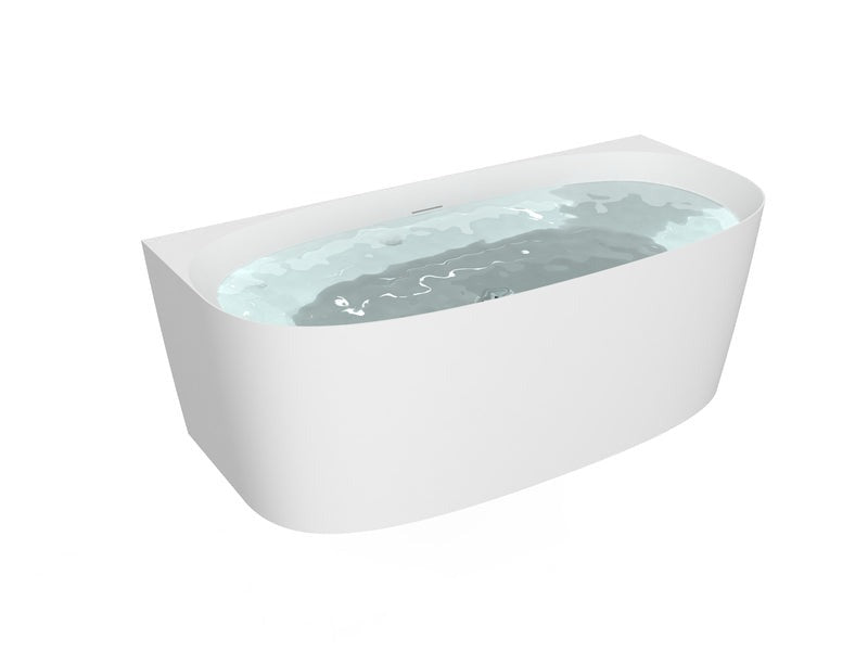 Heatgene 63" Acrylic Freestanding Soaking Tub, UPC Certified, Drain & Overflow Assembly Included HG694