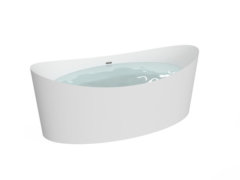 Heatgene 68.5" Acrylic Freestanding Soaking Tub, UPC Certified, Drain & Overflow Assembly Included HG699