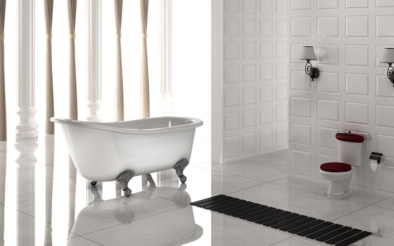 Heatgene Acrylic Freestanding Soaking Bathtub, UPC Certified, Drain & Overflow Assembly Included HG9002