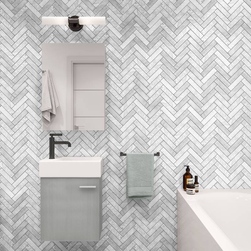 Swiss Madison Colmer 18 Single, Brushed Grey, One Cabinet, Bathroom Vanity