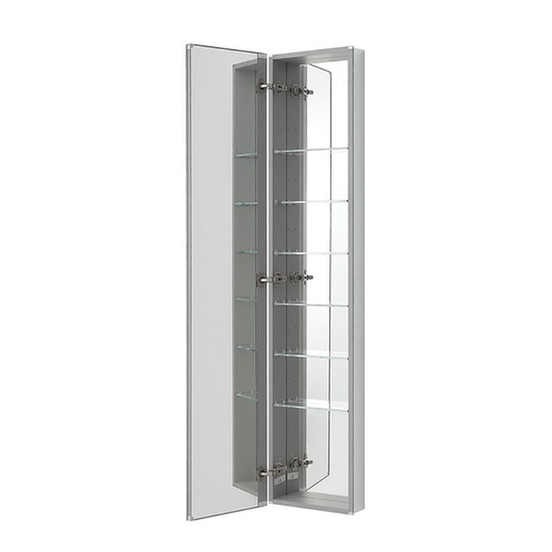 AQUADOM Royale Tall Full Length Medicine Cabinet, Left-Handed, Side Bathroom Cabinet 15" x 5" x 70"