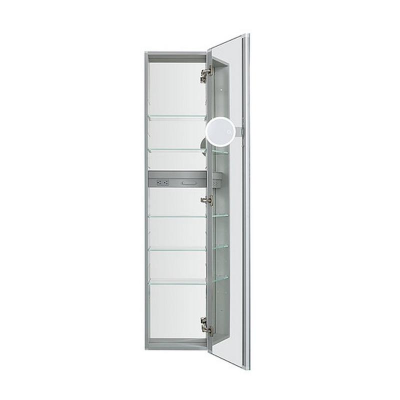 AQUADOM Royale Tall Full Length Medicine Cabinet, Left-Handed, Side Bathroom Cabinet 15" x 5" x 70"