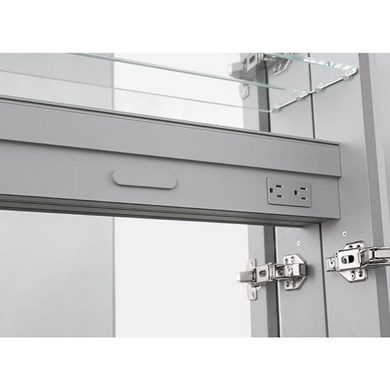 AQUADOM Royale Tall Full Length Medicine Cabinet, Left-Handed, Side Bathroom Cabinet 15" x 5" x 70"